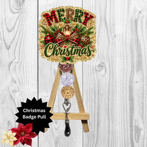 Merry Christmas Badge Pull TheCraftNook