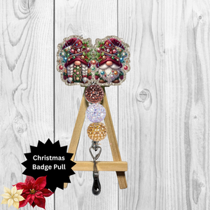 Christmas Light Gnome Badge Pull TheCraftNook