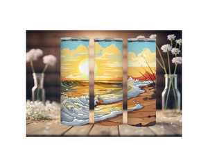 20 oz Beach Bliss Stainless Steel Tumblers, Multiple images to Choose from. TheCraftNook