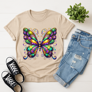Mardi Gras Butterfly Tee TheCraftNook