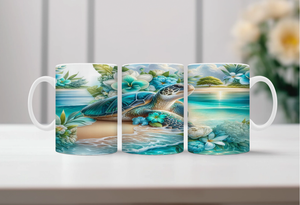 Shell‑O Sunshine Sea Turtle Mugs TheCraftNook