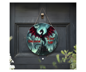 Enter the Dragon’s Lair Welcome Sign TheCraftNook