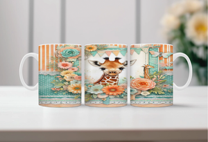 Tall Sips Giraffe Coffee Mugs, two size options. TheCraftNook