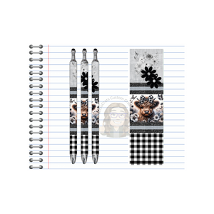 Refillable Pens, Highland Cow Images. Cute notes start here. Multiple options and Images available. TheCraftNook