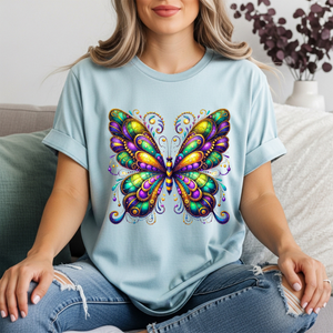 Mardi Gras Butterfly Tee TheCraftNook