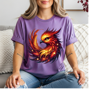 Phoenix Head T-Shirt - Majestic Fire Bird Portrait Tee TheCraftNook