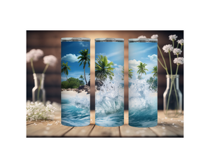 20 oz Beach Bliss Stainless Steel Tumblers, Multiple images to Choose from. TheCraftNook