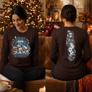 Cold Outside Long Sleeve Tee Front and Back Graphics TheCraftNook