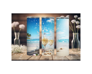 20 oz Beach Bliss Stainless Steel Tumblers, Multiple images to Choose from. TheCraftNook
