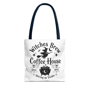 Witches Brew Coffee House Halloween Tote Bag | All-Over Print Printify