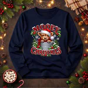 Mooey Christmas Long Sleeve Tee TheCraftNook