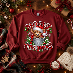 Mooey Christmas Sweatshirt TheCraftNook