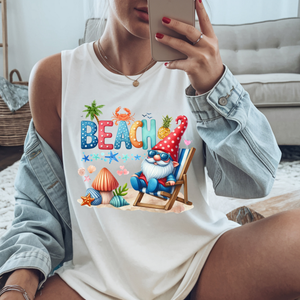 Beach Gnome Tank – Garment-Dyed Comfort Colors Tank TheCraftNook