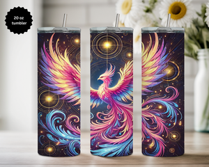 Phoenix 20 oz Stainless Steel Tumbler - Rise & Shine Collection TheCraftNook