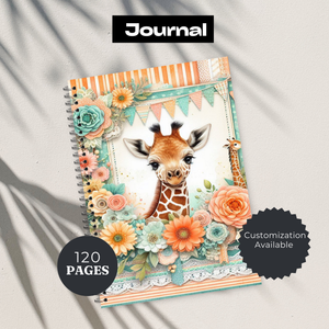 Tall & Kind Giraffe Writing Journal TheCraftNook
