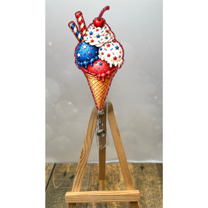 4th of July Ice Cream Badge Pull TheCraftNook