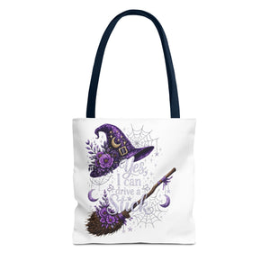 Yes I Can Drive a Stick Halloween Tote Bag | All-Over Print Printify