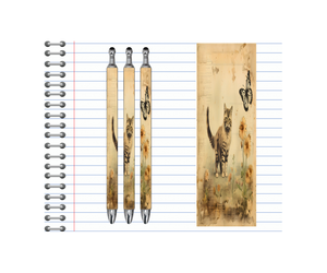 Refillable Pens, Cat Images. Write with a little whiskered charm. Multiple options and Images available. TheCraftNook