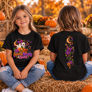 Kids Spooky Sparkly Sweet Front and Back Geaphics TheCraftNook