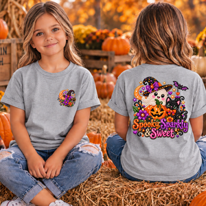 Kids Spooky Sparkly Sweet Pocket and Back Graphics TheCraftNook