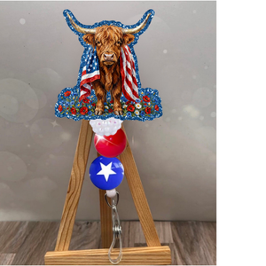 Highland Cow Pride Badge Pull TheCraftNook
