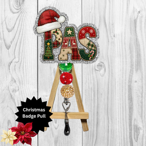 Patient Access Christmas Glitter Badge Pull | Badge Reel TheCraftNook
