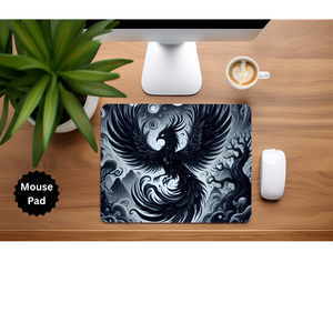 Phoenix Mouse Pad - Mythical Fire Bird Desk Accessory TheCraftNook