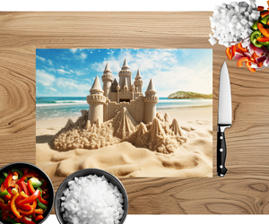 Beach Vibes Glass cutting boards. Multiple images Available. TheCraftNook