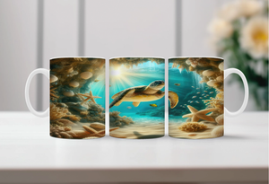 Shell‑O Sunshine Sea Turtle Mugs TheCraftNook