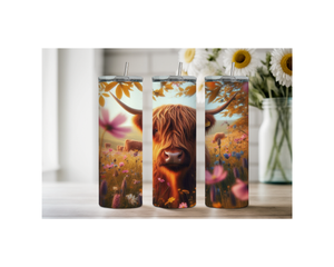 20 oz Highland Cutie Country Stainless Steel Tumbler. Multiple Images Available. TheCraftNook