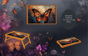 Butterfly Folding TV Trays - Handcrafted Wooden Serving Trays with Glitter TheCraftNook