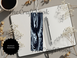 Phoenix Bookmarks - Handcrafted Metal Fire Bird Bookmarks with Beads & Glitter TheCraftNook