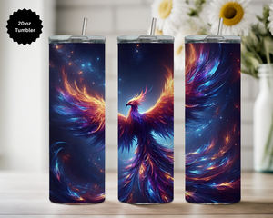 Phoenix 20 oz Stainless Steel Tumbler - Rise & Shine Collection TheCraftNook