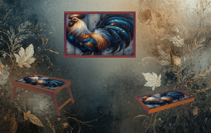 Chicken Foldable Wooden TV Tray or Bed tray/lap Desk, 2 Sizes and Multiple Images Available. TheCraftNook