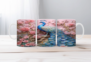 Peacock Magic Morning Mug TheCraftNook