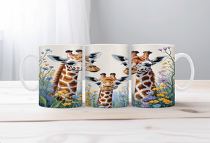 Tall Sips Giraffe Coffee Mugs, two size options. TheCraftNook