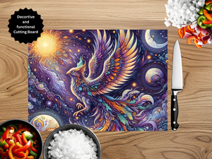 Phoenix Glass Cutting Board - Tempered Glass Kitchen TheCraftNook