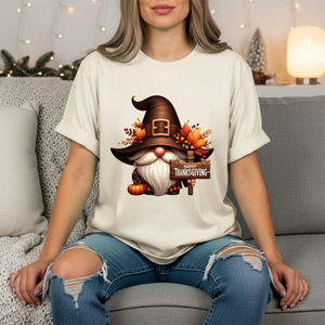 Thanksgiving Gnome T-Shirt – Cute Holiday Graphic T-Shirt TheCraftNook