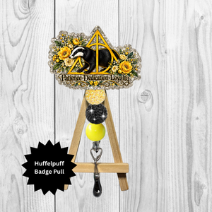 Badger House DH Badge Pull – Wizard-Inspired ID Accessory TheCraftNook