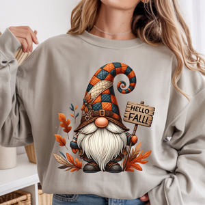 Hello Fall Gnome Long Sleeve Tee TheCraftNook