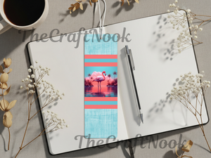 Tropical Whimsy Flamingo Aluminum Metal Bookmarks TheCraftNook