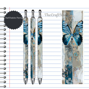 Butterfly Refillable Pens, multiple options and Images available. TheCraftNook