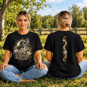 Always T-shirt front and back graphics TheCraftNook