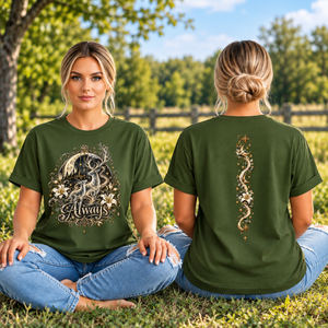 Always T-shirt front and back graphics TheCraftNook