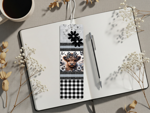 Aluminum Metal Bookmarks, Highland Cow Images For readers who prefer their page‑holders with bangs and horns TheCraftNook