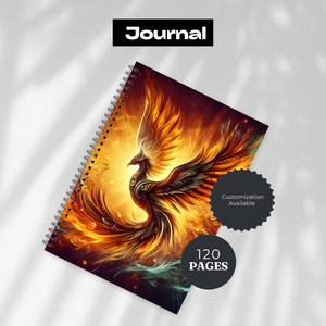 Phoenix Journal - 120 Page Lined Notebook for Writing & Planning TheCraftNook