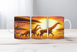 Tall Sips Giraffe Coffee Mugs, two size options. TheCraftNook