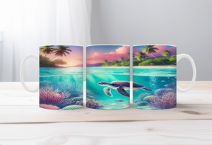 Shell‑O Sunshine Sea Turtle Mugs TheCraftNook