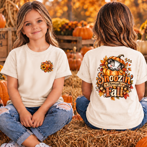 Snoozin Through Fall Pocket and back graphics TheCraftNook