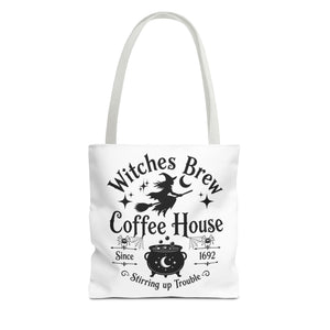 Witches Brew Coffee House Halloween Tote Bag | All-Over Print Printify
